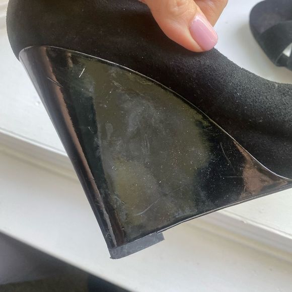 Classy, Sexy, Professional Jessica Simpson Peep Toe Wedges, Black, Size 7! ๐ โจ - Picture 7 of 11